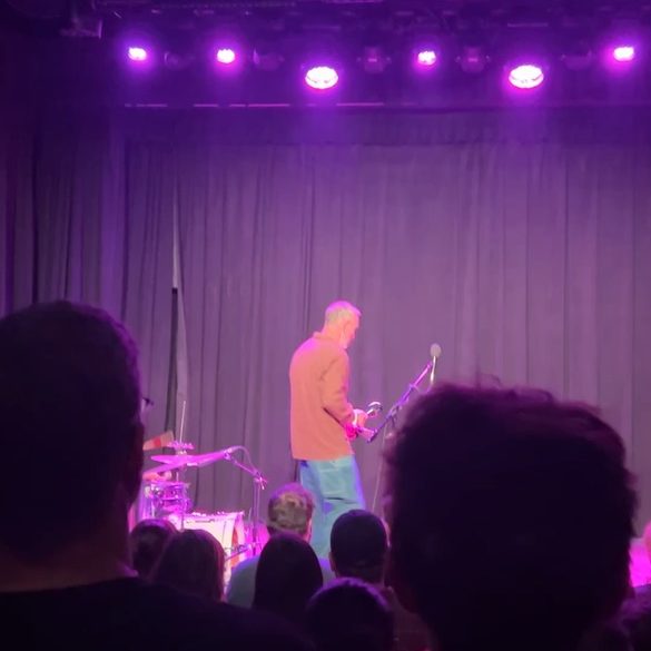 Jonathan Richman Plays Auxiliary Percussion on Stage